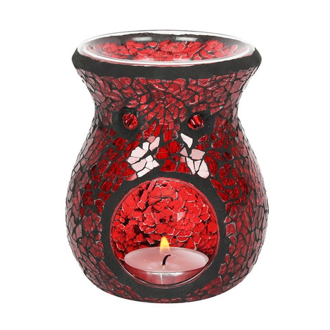 Red Crackle Wax Burner